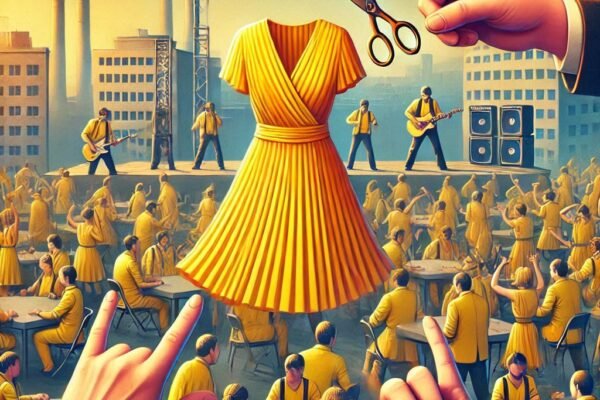 yellow dress rock paper scissors